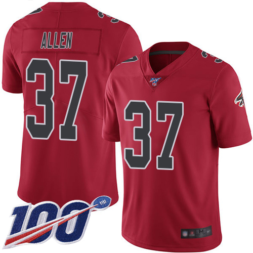 Atlanta Falcons Limited Red Men Ricardo Allen Jersey NFL Football #37 100th Season Rush Vapor Untouchable->women nfl jersey->Women Jersey